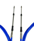Universal 23 Ft Outboard Shift And Throttle Cable Set For 3300 33C Control Boxes Blue Two Piece Cables Boat System