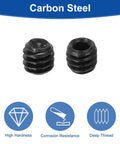 20 Pcs M2x2mm Carbon Steel Hex Socket Set Screws Headless Cup Point Grub Screws For Repairing Compact Instruments Machinery And Equipment Black Finish