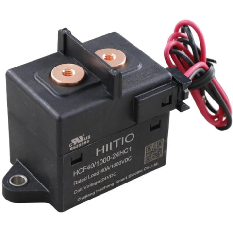 Heavy Duty High Voltage DC Relay Contactor With Ceramic Seal 40 Amp 1000 Volt DC Zero Arc Magnetic Blowout side view with copper terminals