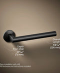 Components Towel Arm, Premium Metal Bath Accessory With Open Ended Design, Corrosion Resistant Finish Built To Last