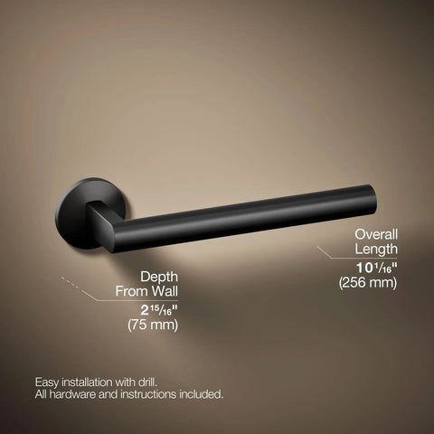 Components Towel Arm, Premium Metal Bath Accessory With Open Ended Design, Corrosion Resistant Finish Built To Last