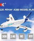 3CH 2.4GHz RC Airplane With EPP Fixed Wing Ready To Fly Model Plane For Adults, showing A380 design in flight above clouds.