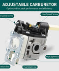 Adjustable carburetor with labeled components for SRM 210 SRM 230 SRM211 GT200 HC150 HC151 PE200 PE201 PPF210 PPF211 trimmer brushcutter.