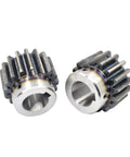 Tough As Nails Module 3 Spur Gear With 24 Teeth And Step Keyway Bore Precision Carbon Steel motor pinion, two gears with stepped bores.