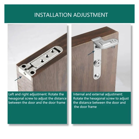 Invisible Concealed Door Hinge For Home Decor, Slick Quiet Operation, installation adjustment on wooden cabinet