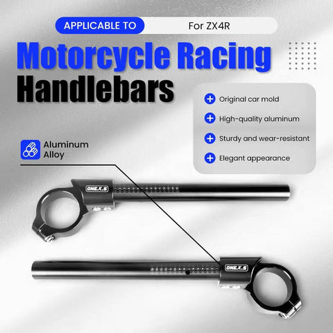 Clip On Handlebars for ZX25R ZX4R ZX4RR ZX4R SE 45mm Front End Clamp CNC Aluminum 6061 T6 Lightweight Adjustable Black