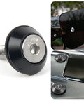 Add Dope Swagger To Your Daily Driver With M6 Aluminum Fender Washers Engine Dress Up Bolts 54 Piece Kit Featuring Heavy Duty Rubber Gaskets And Corrosion Resistant Steel Fasteners. Close-up of black aluminum washer with chrome bolt for vehicle assembly.