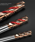 5 Pack Three Eighths Inch Carbide Square End Mills Set Pro Grade HRC55 Tungsten Steel End Mills