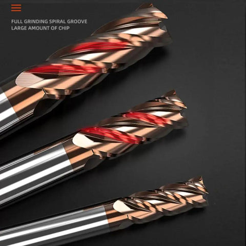 5 Pack Three Eighths Inch Carbide Square End Mills Set Pro Grade HRC55 Tungsten Steel End Mills