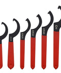 6 Piece Coilover Wrench Set C Shape Shock Spanner Wrenches Hook Tools Steel For Suspension System And Shock Adjustments Great