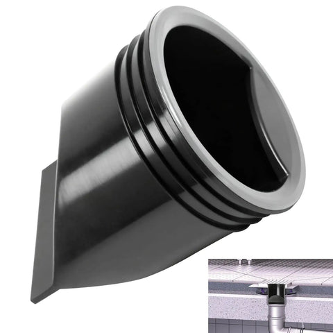 3 Inch Rubber Shower And Floor Drain Seal With One Way Check Valve, fits D-Type general floor and shower drains, black
