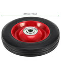 4 Pack 8 x 1.75 Inch Solid Rubber Wheel With Ball Bearing, Flat Free Tire for Hand Trucks, Replacement Wheel, 1/2 Inch Bore