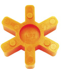 L150 Urethane Spider Insert For L Jaw Couplings In Orange Color Three And Three Quarters Inch Outside Diameter Higher Torque Than NBR heavy duty spider
