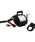 Heavy Duty 2000 Lbs Portable Electric Winch With Hand Crank For Cars And Trailers, 12V DC Marine gear puller with cables.