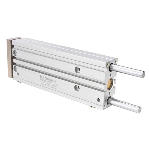 12mm Bore 125mm Stroke Double Acting Pneumatic Cylinder With Magnetic Rod, Aluminum Body, 6mm Rod Diameter, Corrosion Resistant