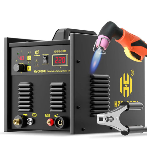 Plug And Play All In One Plasma Cutter With Built In Air Compressor, 50A Pilot Arc, 220V High Frequency Air Plasma Cutter unit.