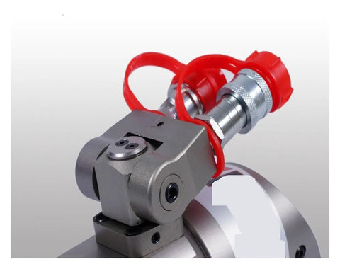 Heavy Duty Square Drive Hydraulic Torque Wrench With 360 Swivel Fittings And Precision Machined Stainless Steel close-up of swivel fittings.