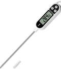 Digital Meat Thermometer For Cookin And BBQ With Long Probe, Instant Read, Hold Function, Auto Off After 10 Minutes, Bright LCD Display, Ultra Precise Sensor