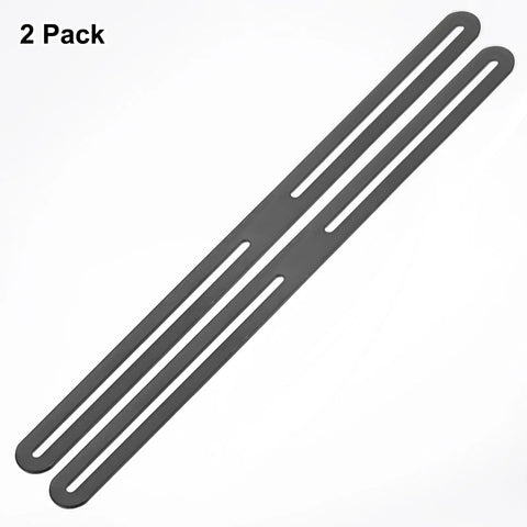 Upgrade Your Home Fixes With These Game Changing Adjustable Flat Mending Plates, solid black steel two pack braces for wobbly shelves.