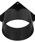 Homoyoyo Abs Duct Connector Flange With Square Base, 120mm black duct adapter for dust collection systems.