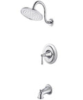 Saxton Tub And Shower Trim Kit 1.8 Gpm Polished Chrome With Rain Spray For Broad Coverage Meets ADA And ANSI A117.1 CALGreen And CEC Compliance Valve Body Sold Separately