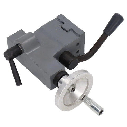 Heavy Duty Die Cast Aluminum Lathe Tailstock Center with manual locks, suitable for 7x12 and 7x14 lathes.