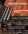 Heavy Duty Steel commercial-grade hinge specifications for Tough As Nails Heavy Duty Double Action Hinges For Saloon Cafe Bar Swing Doors.