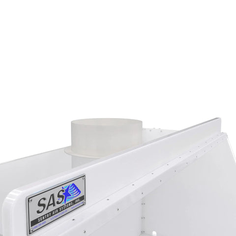 Heavy-Duty 40-Inch Wide Ducted Fume Hood With 6-Inch Exhaust Collar And LED Lighting For Lab Fume Control top view
