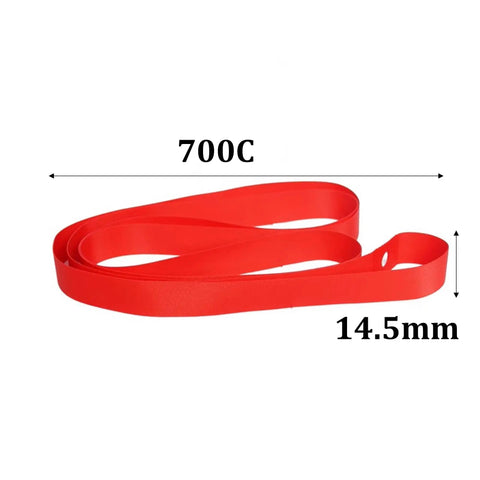 Two Pack 700C Rim Tape Red Rim Strip 15mm Wide No BS High Pressure Puncture Resistant Inner Tube Protection Pad Elastic PVC Wheel Liner