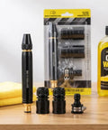 Beast Mode High Pressure Water Gun Nozzle With 360 Degree Rotating Jet Spray components on display with car wash bottle