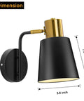 Industrial Style Black Wall Sconces Dope 2 Pack Swivel Arm Lamps With E26 Base 360 Degree Adjustable Rustic Metal Wall Lighting for Bedroom