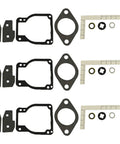 Carburetor Rebuild Kit For Mercury Mariner Outboard Engines 30 40 50 55 60 65 70 75 80 90 HP Fits 100 115 125 HP OEM Style Parts 18 7211 1 1395 811223 3 Pack Replacement displayed with gaskets and seals