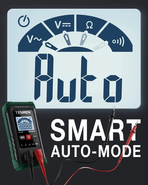 Smart Auto Range Digital Multimeter 4000 Counts For Home DIY Projects No-Brainer For Measuring AC And DC Voltage Resistance and Continuity