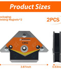 Powerful Welding Magnets Set 2 Pieces For 45 90 135 Degree Angles Heavy Duty Magnetic Positioning Tools, 3.87x2.5 inch, 13KG