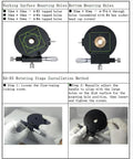 Linear Rotating Stage With Top Notch Precision Manual Adjustment And Micrometer Head For A Axis Rotation, mounting holes detail