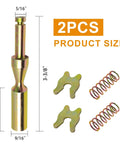 2 Pack Quick Release PTO Pin Yoke Heavy Duty Coupler for Tractors with dimensions and components shown
