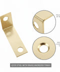 Heavy Duty Steel L Shaped Corner Brace Reinforcement Bracket For Furniture Fix cabinet support with brass anodized finish.