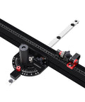 Precision Table Saw Miter Gauge With Micro Adjustable Flip Stop And Magnifier For Dead Nuts True Cuts with 18 inch fence.