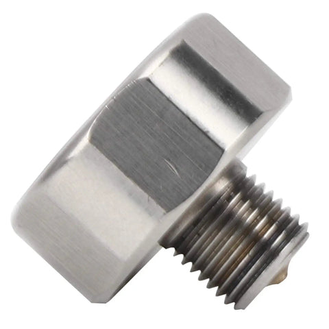 Side view of Scuba Diving Pony Bottle Pressure Gauge 300 Bar Waterproof Stainless Steel M10 Thread for Small Diving Cylinder Emergency Backup Tank