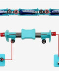 Hands On Electromagnetism Experiment Kit With Electric Bell Easy Electromagnet Tests showing series circuit with sliding rheostat