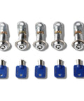 Heavy Duty Tubular Cam Locks Keyed Alike Cylinder Hardware No Sweat Installation Rock Solid Quick Turn Barrel Locks 5 Pack Chrome Zinc Alloy with keys