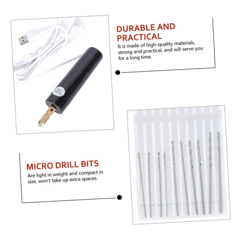 Mini Electric Drill Set For Jewelry Making And Crafting With USB Powered Mini Drill Twist Bits And PCB Accessories For Wood Engraving DIY