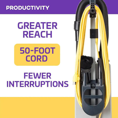 ProForce 1500XP Commercial Upright Vacuum With ProLevel Filtration And On-Board Tools For Carpets, Hard Floors, High-Power Suction System For Deep Cleaning Jobs In Offices Or Homes Durable Build Sure
