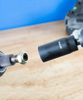 Impact Axle Nut Socket Set 1/2 Inch Drive, 6 Point, showing one socket in use with a power tool on an axle nut
