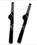 Two black 2 Pack Right Handed Golf Grip Trainer For Beginners Women And Kids Easy Grip Posture Coach aids, side by side view.