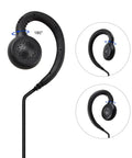 Listen Only 3.5mm Earpiece With C Shape Ear Hook For Security Police Ham Radio And Walkie Talkie, 1Pin Audio Jack Microphone Headset, Clear Sound, All Day Comfort, Left Or Right Ear Fit
