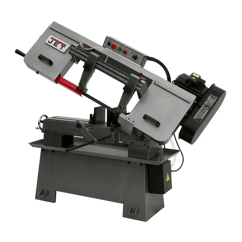 Heavy Duty 8 Inch By 13 Inch Metal Cutting Horizontal Band Saw With One Point Five HP Motor And Adjustable Hydraulic Downfeed 115 Or 230 Volt Single Phase For Garage Shop And Light Industrial Use
