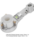 35Mm Collision Fixture Clamp For Cnc Cutting Machine With 25Mm Lifting Rod Tool Holder showing clamping diameters and adjustments.