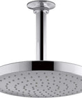 Awaken 8 Inch Single Function Rain Showerhead With Adjustable Swivel Ball Joint For Precise Spray And Legit Drenching Full Coverage Rainfall, 1.75 GPM, Fixed Round Design, MasterClean Sprayface, Polished Chrome.