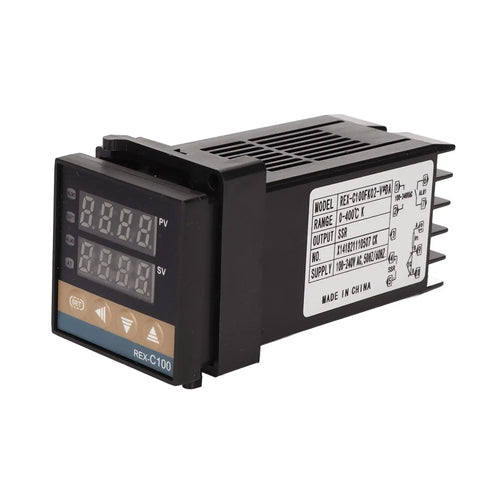 Self Tuning PID Temperature Controller With Stainless Steel Probe And Microprocessor Power Supply For Food Processing Poultry Chemical And Industrial Plants 40A Pro Grade, front view